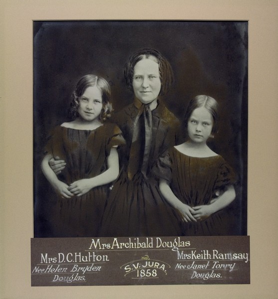 Mrs Archibald Douglas (née Caroline Prentice) and her daughters Helen and Janet