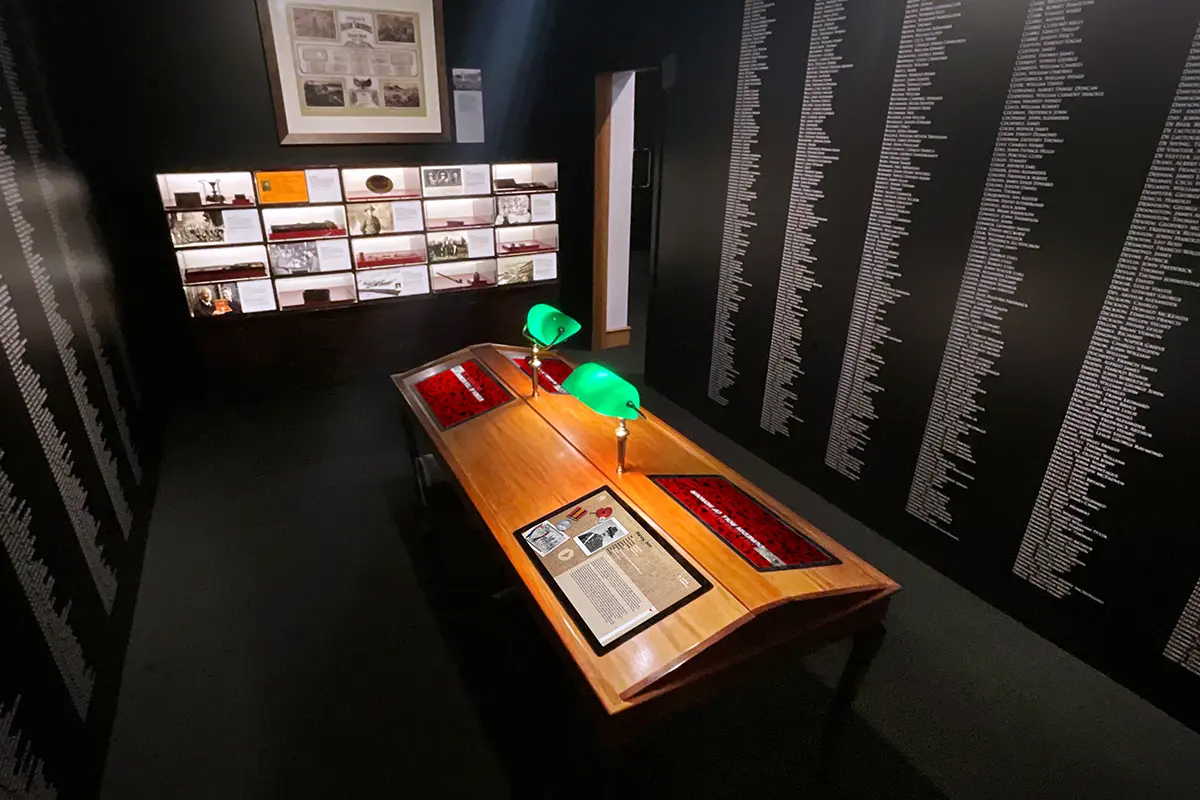 The Lost Generations Room in the Call to Arms gallery of Toitu.